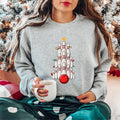 Bowling Christmas Tree Sweatshirt, Bowling Lover Gift Sweater, Bowling Player X-mas Hoodie, Xmas Bowling Ball Sweatshirt,...