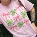 Bows & Four Leaf Clovers Tee - Lucky Tee Hoodie, Sweatshirt | RetroVerseTees.com