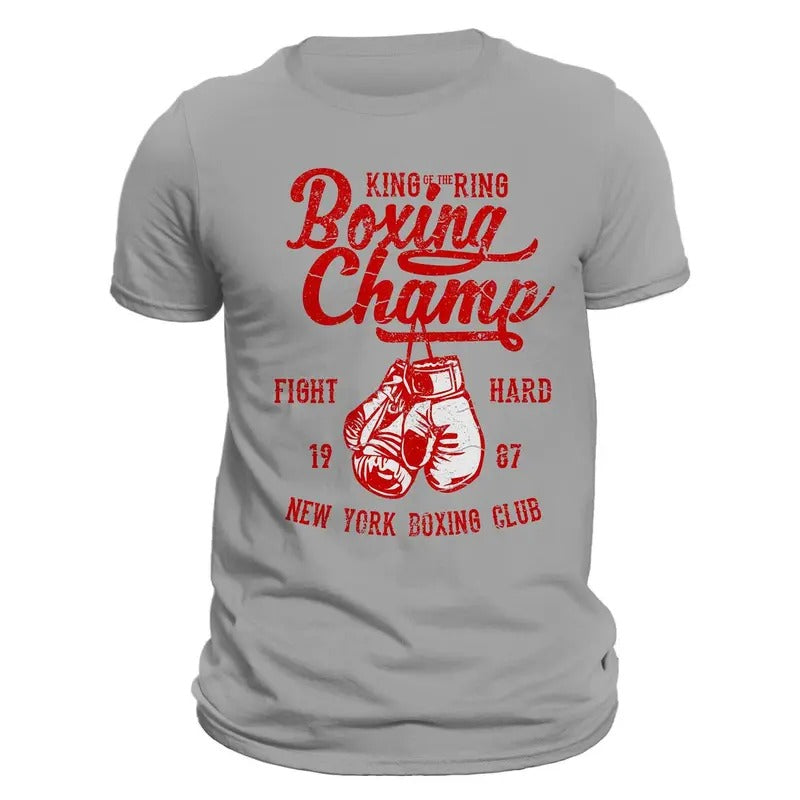 Boxing Champ King Of The Ring Men's T-Shirt Casual Classic Hoodie, Sweatshirt | RetroVerseTees.com