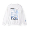Boy Mama Crewneck, Two Sided with Sleeve Design, Mama Pullover for Boy Moms, Mom Sweatshirt, mom sweatshirts girl mom...