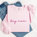 Boy Mom Embroidered Sweatshirt - Unisex Crewneck Pullover for Busy and Comfy Mom Life | Mother's Day Giftstyle{n002}2...