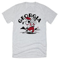 Brad Clothings Retro Georgia Bulldogs Printed Sport Tee Shirt - Graphic Cotton Top for Women - Trendy Classic Fit