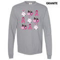 Breast Cancer Ribbon Ghost Collage Long Sleeve Comfort Colors T-Shirt 'NLB' Hoodie, Sweatshirt | RetroVerseTees.com