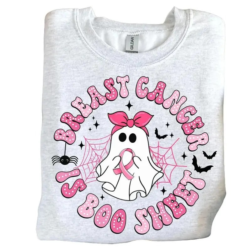 Breast Cancer is Boo Sheet Shirt, Funny Halloween Pink Boo Breast Cancer shirt, Breast Cancer Awareness Halloween Pink...