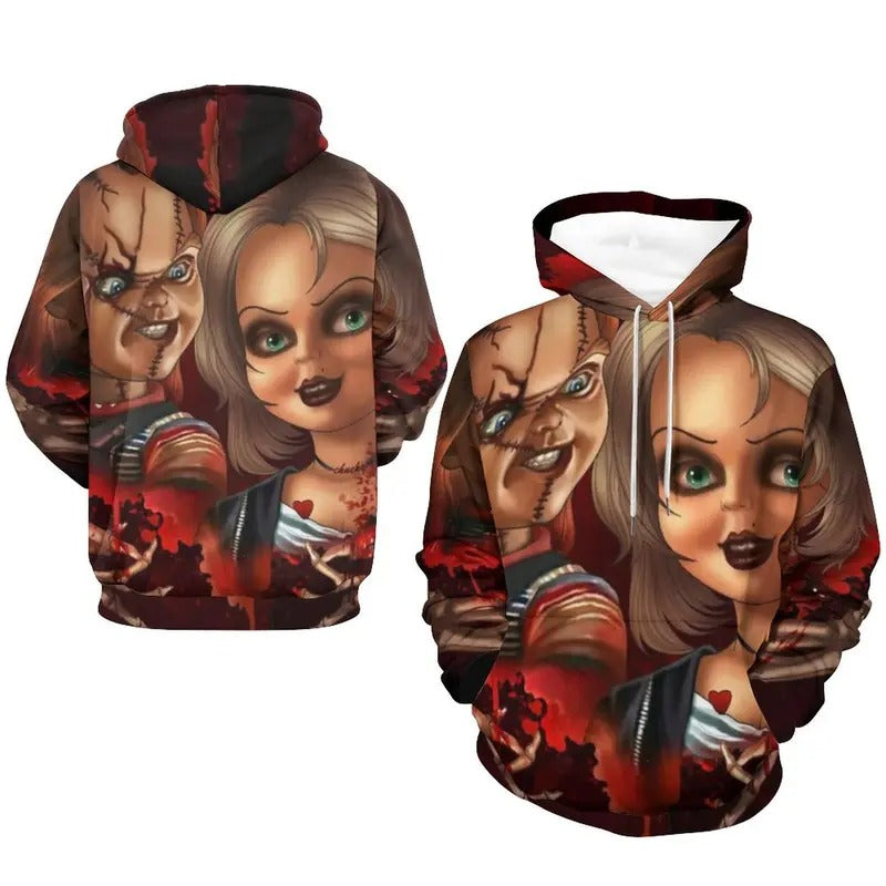 Bride FOG Chucky Hoodie Casual Coat for Men Women Hooded Sweatshirt FOG Lightweight Sweater Tops T-Shirts
