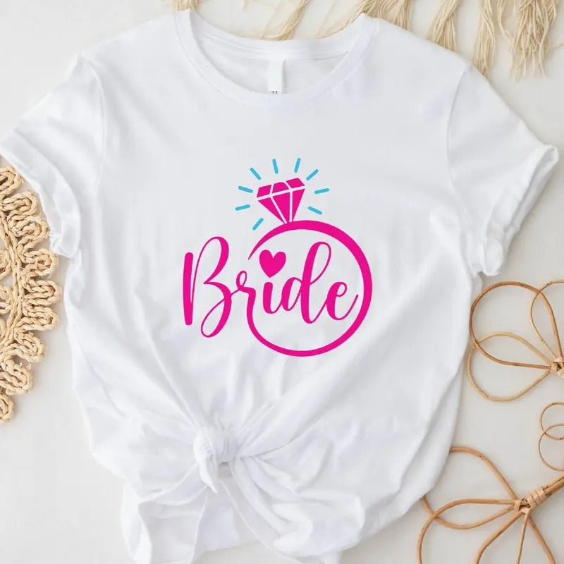 Bride Shirt, Pink Bachelorette T-Shirt, Bridal Shower Tee, Engagement Party Tee, Bride To Be Hoodie, Sweatshirt