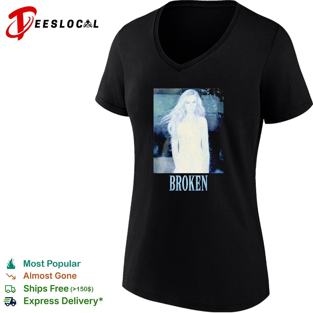 Broken Lindsay Lohan Portrait Y2K Aesthetic shirt
