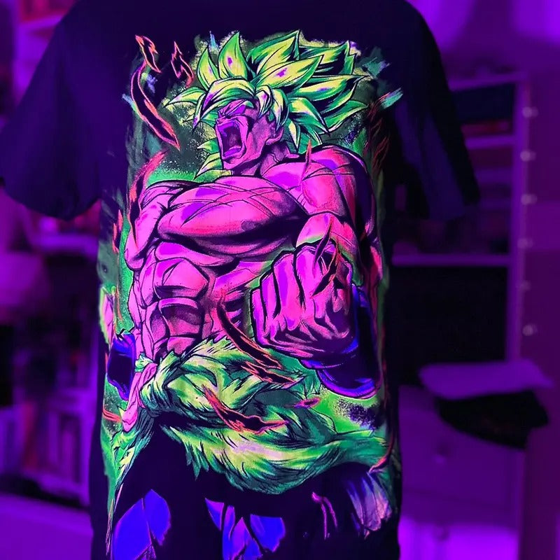 Broly Tee Cotton Black Casual Tshirt Hoodie, Sweatshirt | RetroVerseTees.com