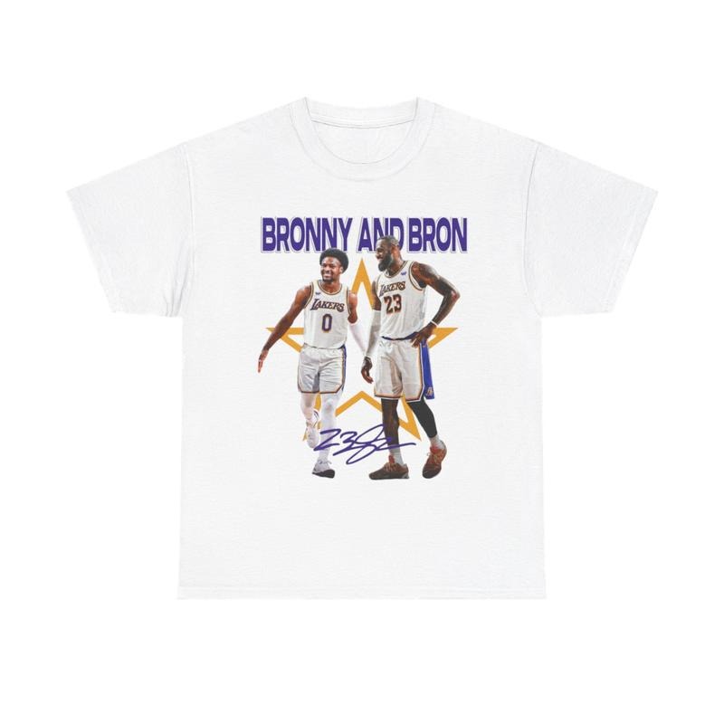 Bronny and Bron Shirt Hoodie, Sweatshirt | RetroVerseTees.com