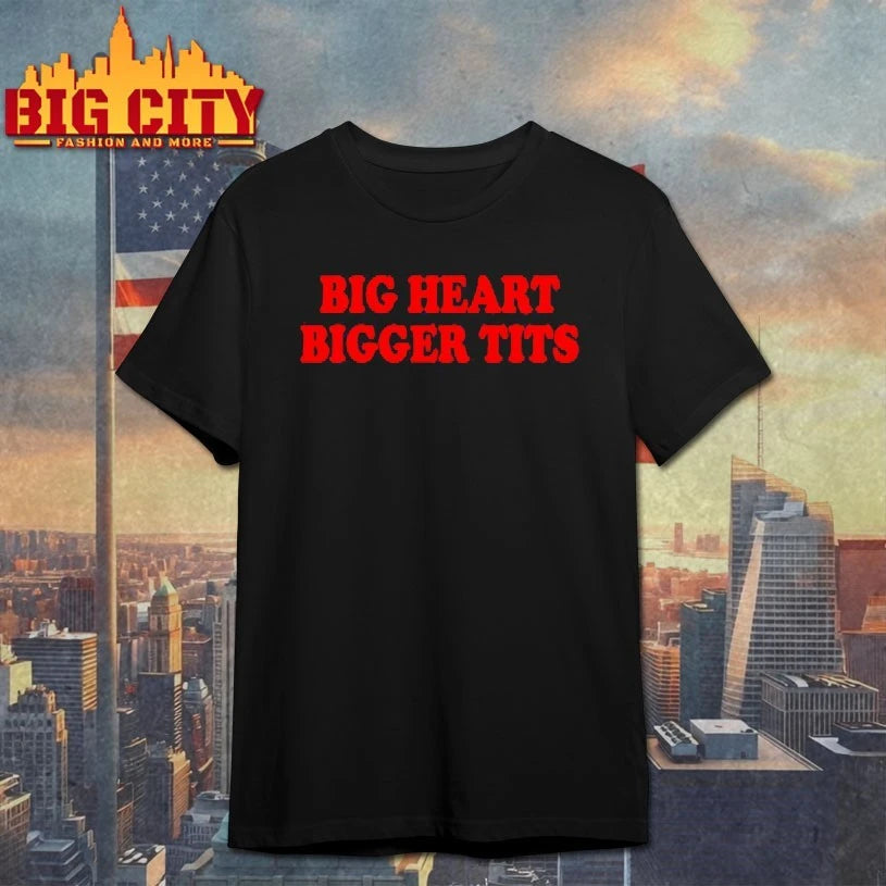 Brooklyn Wearing big heart bigger tits shirt