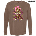 Brown Brushstroke Gingerbread Long Sleeve Comfort Colors T-Shirt 'NLB' Hoodie, Sweatshirt | RetroVerseTees.com