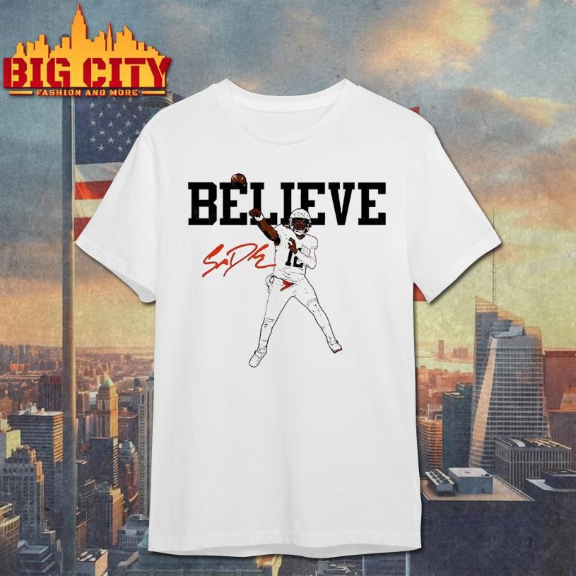 Browns Shedeur Sanders Believe Football Shirt