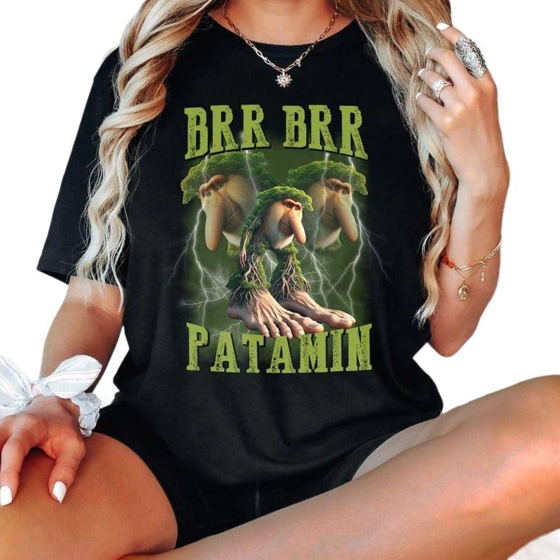 Brr Brr Patapim Meme Shirt, Funny Baseball Bat Dank Tee, Italian Brainrot T-Shirt, Unhinged Weirdcore Internet Humor Tee...