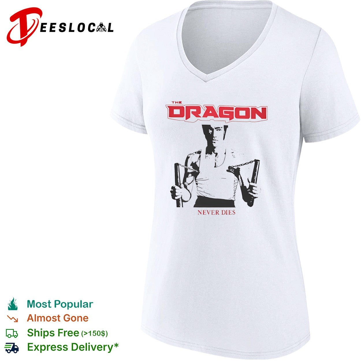 Bruce Lee The Dragon Never Dies shirt