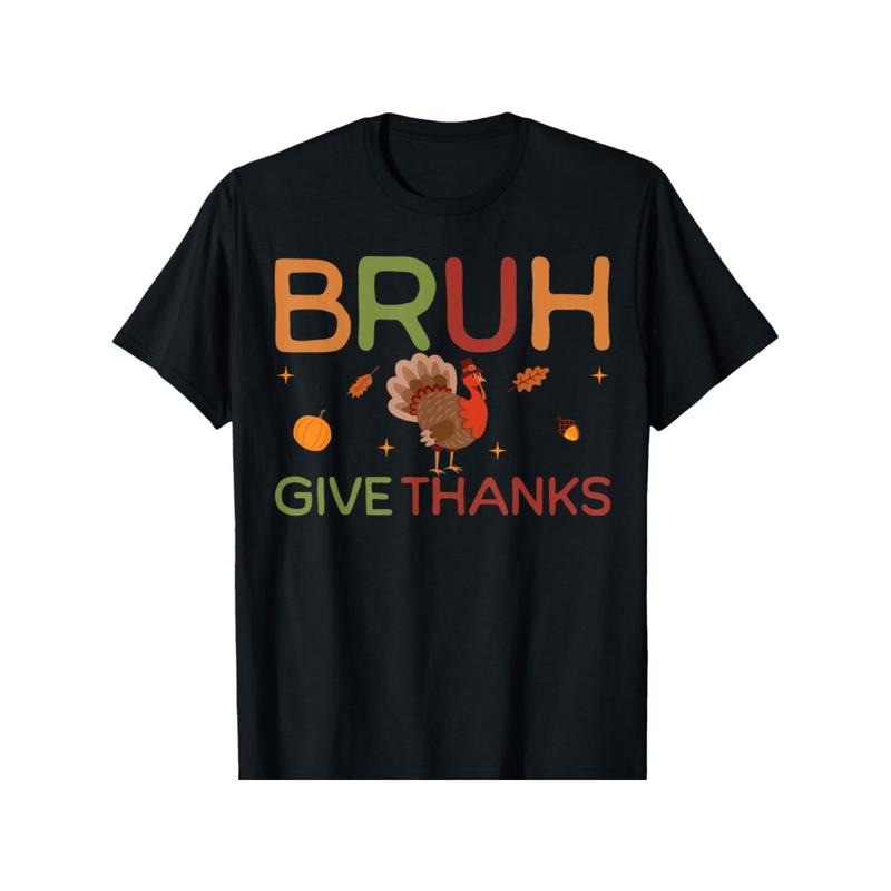 Bruh Meme Funny Thanksgiving Turkey Thanksgiving T-Shirt made in usa Hoodie, Sweatshirt | RetroVerseTees.com