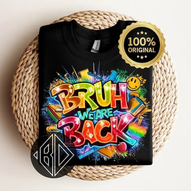Bruh We are Back T-shirt, Back to school shirt, Retro School Shirt Design shirt,Teachers, Students, Funny Teacher Quote,...