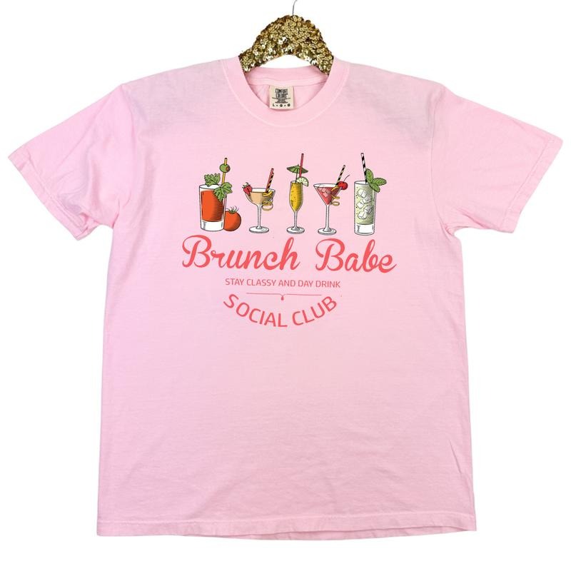 Brunch Babe Club Comfort Colors T-Shirt Hoodie, Sweatshirt | RetroVerseTees.com