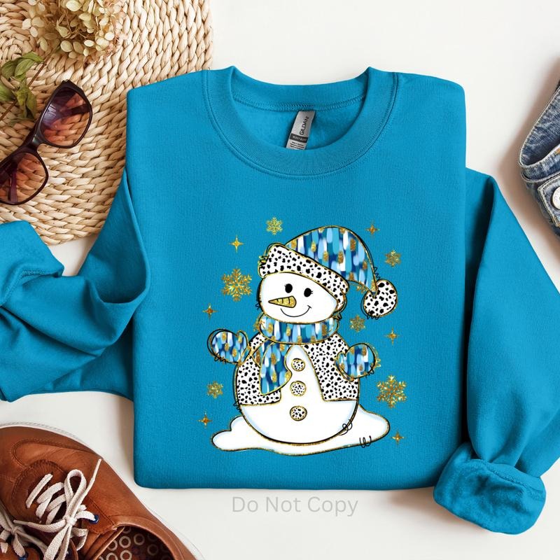 Brushed Snowman DTF Transfer ONLY T-Shirts, Hoodie, Sweatshirt | RetroVerseTees.com