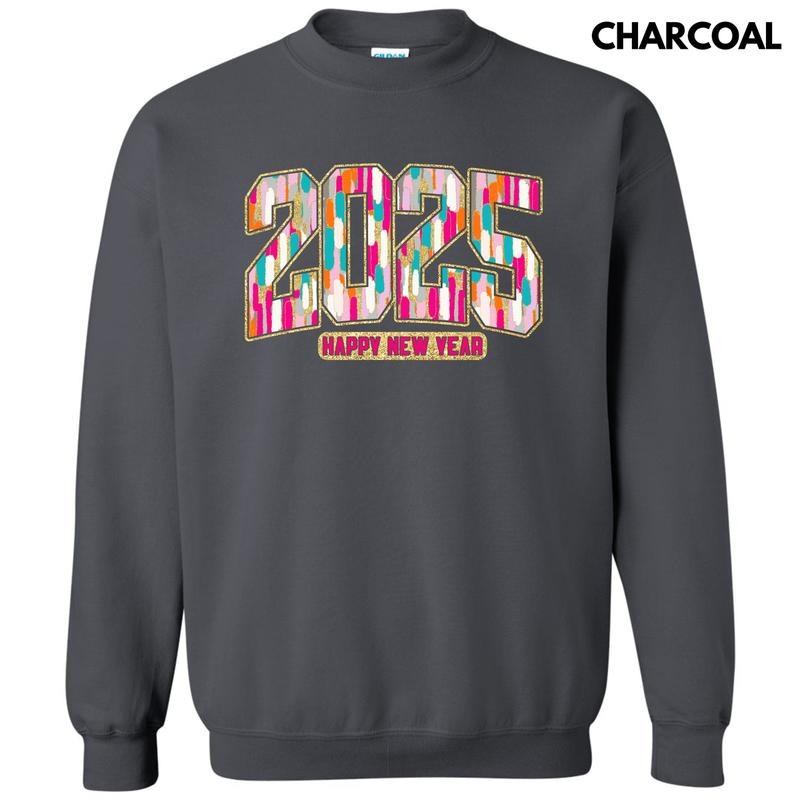 Brushstroke 2025 New Year Sweatshirt 'NLB' T-Shirts, Hoodie | RetroVerseTees.com