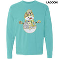 Brushstroke Snowman Purple Long Sleeve Comfort Colors T-Shirt 'NLB' Hoodie, Sweatshirt | RetroVerseTees.com