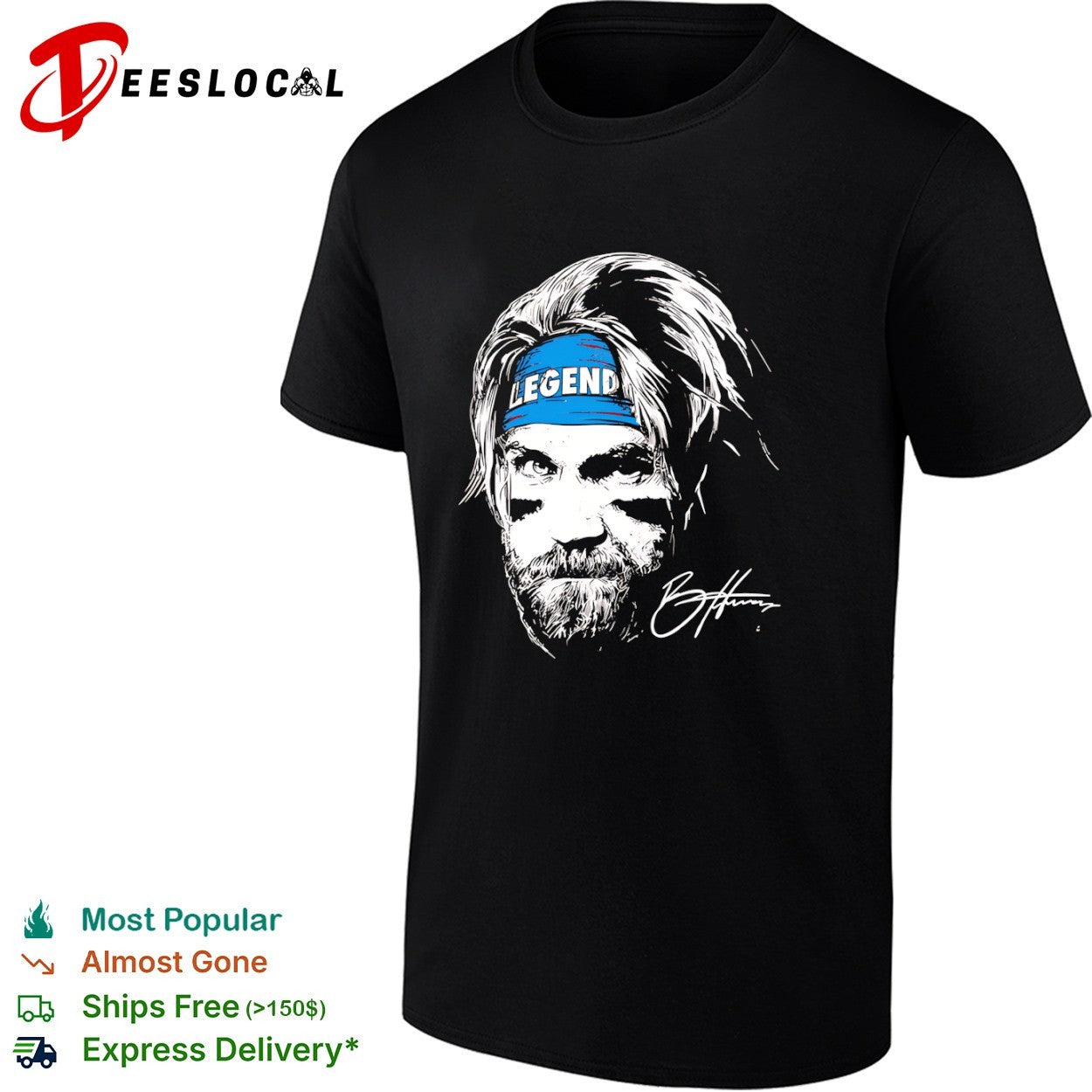 Bryce Harper Legend Signature Portrait Philadelphia Phillies shirt