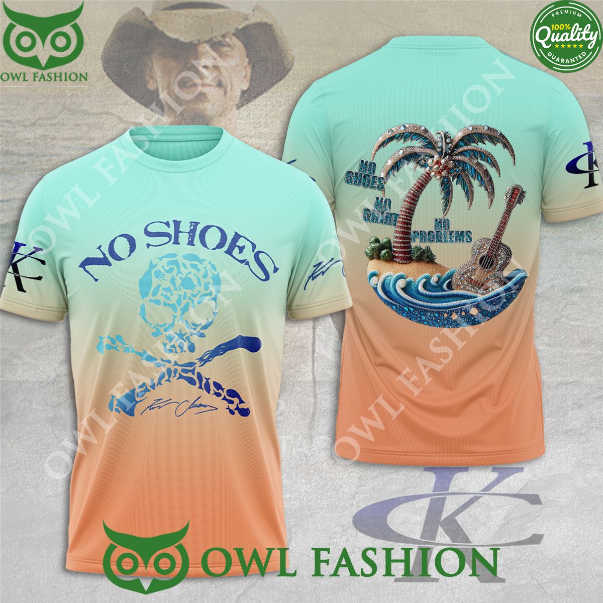 Kenny Chesney No Shoes No Shirt No Problems Album 3D t Shirt