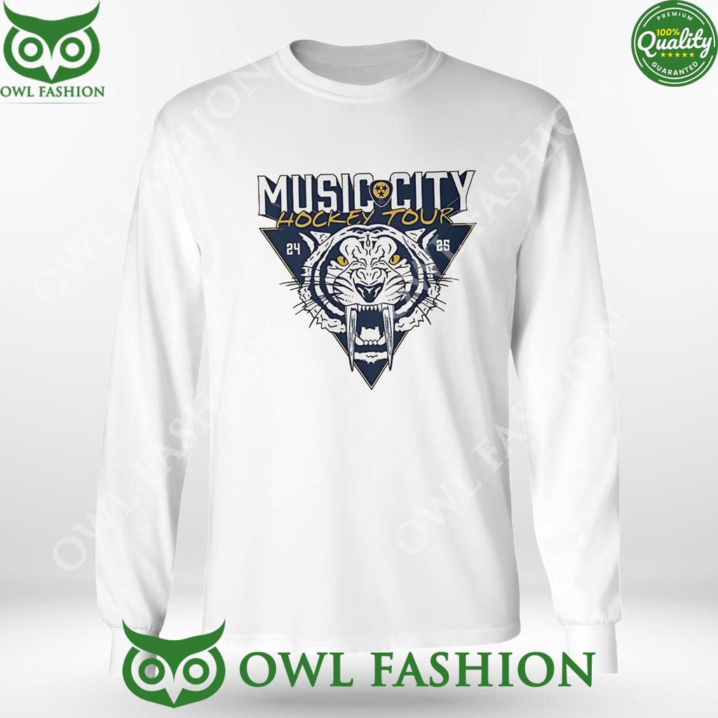 Music City Hockey Tour Tiger Logo 2024 2025 Tshirt