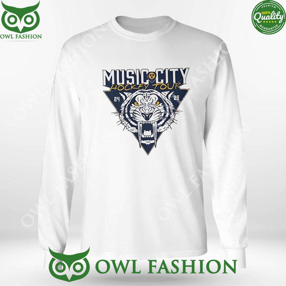 Music City Hockey Tour Tiger Logo 2024 2025 Tshirt