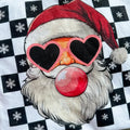 Bubblegum Santa Graphic Top T-Shirts, Hoodie, Sweatshirt | RetroVerseTees.com