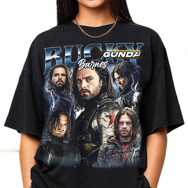 Bucky Barnes Vintage Shirt Retro Graphic Tee, Classic Unisex Design, Gift Style Hoodie, Sweatshirt | RetroVerseTees.com