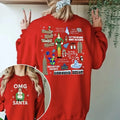 Buddy Elf OMG Santa, I Know Him 2-Sided Sweatshirt, Perfect Christmas Movie Sweatshirt & Holiday Gift for Elf Fans Tops...
