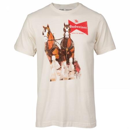 Budweiser Clydesdales White Colorway T-Shirt Hoodie, Sweatshirt | RetroVerseTees.com