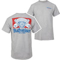 Budweiser Distressed Logo Front and Back Print T-Shirt Hoodie, Sweatshirt | RetroVerseTees.com
