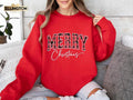 Buffalo Plaid Sweater, Merry Christmas Sweatshirt, Christmas Family crewneck, Xmas Gift Idea, Woman Xmas Shirt, Cute...