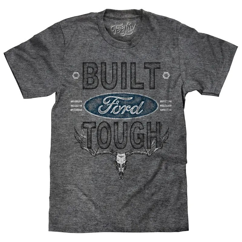 Built Ford Tough Skull T-Shirt - Gray Hoodie, Sweatshirt | RetroVerseTees.com