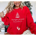Bumpin Around the Christmas Tree Sweatshirt, Pregnancy Christmas Sweatshirt, Pregnancy Announcement Sweatshirt, Xmas Baby...
