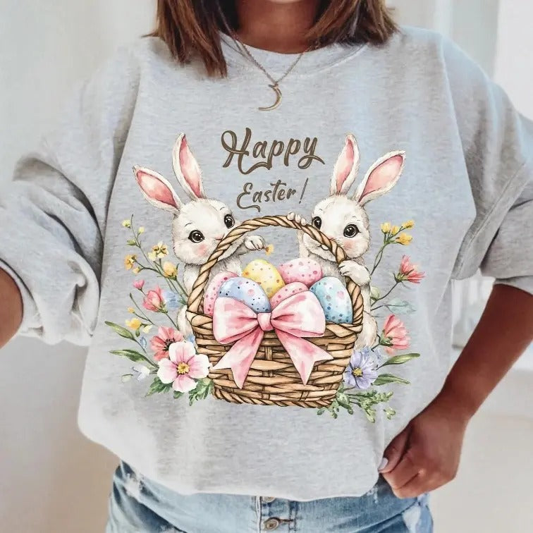 Bunny Basket DTF Transfers - THIS IS NOT A SHIRT Hoodie, Sweatshirt | RetroVerseTees.com