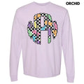 Bunny Checkered Monogram Long Sleeve Comfort Colors T-Shirt 'NLB' Hoodie, Sweatshirt | RetroVerseTees.com