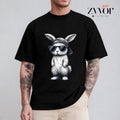 Bunny Face With Sunglasses Cap Easter Day Shirt Casual Style Crew Neck Short Sleeve T-Shirt Tops Trendy for Unisex,...