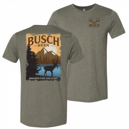 Busch Beer Brewed For The Hunt Front and Back Print T-Shirt Hoodie, Sweatshirt | RetroVerseTees.com