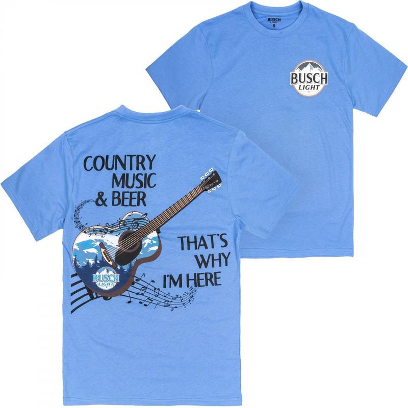 Busch Light Country Music and Beer Front and Back Print T-Shirt Hoodie, Sweatshirt | RetroVerseTees.com