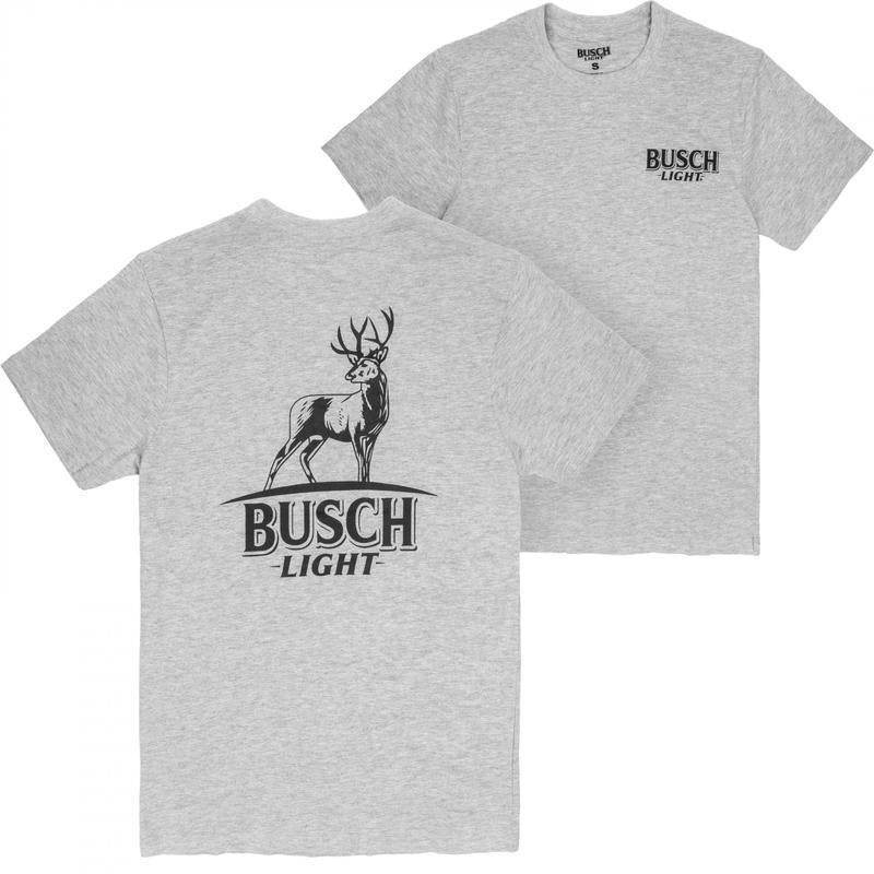 Busch Light Deer Grey Colorway Front and Back Print T-Shirt Hoodie, Sweatshirt | RetroVerseTees.com