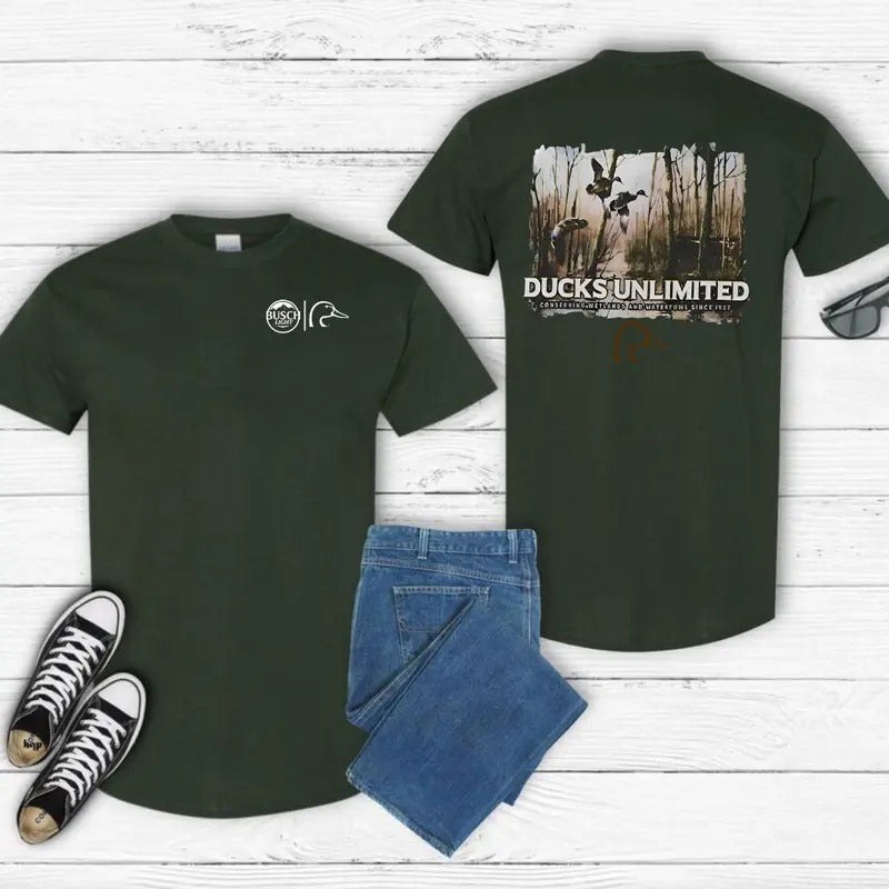 Busch Light Ducks Gildan-Unisex T-Shirt Cotton Fabric Hoodie, Sweatshirt | RetroVerseTees.com