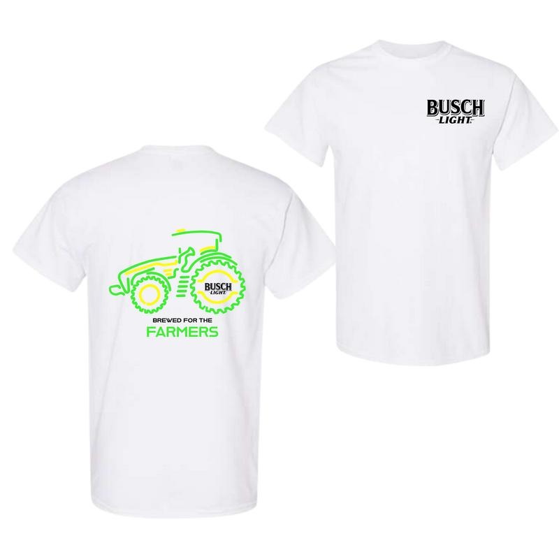 Busch Light Farmers Tractor 2-sided T-shirt, Busch Light T shirt Full Color For Men And Women Hoodie, Sweatshirt
