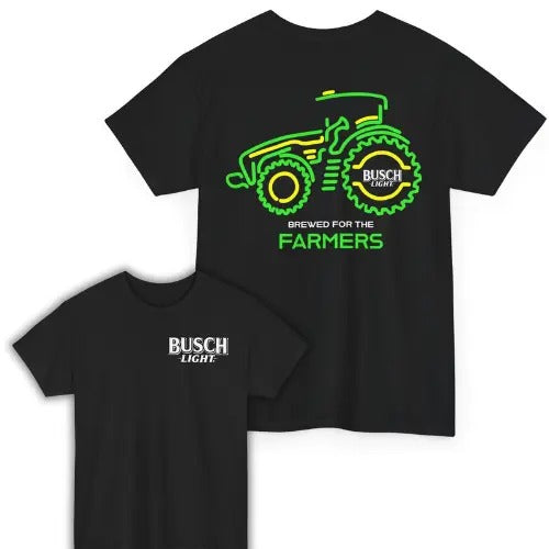 Busch Light Farmers Tractor Both Sided Unisex T-Shirt Fabric Menswear Hoodie, Sweatshirt | RetroVerseTees.com