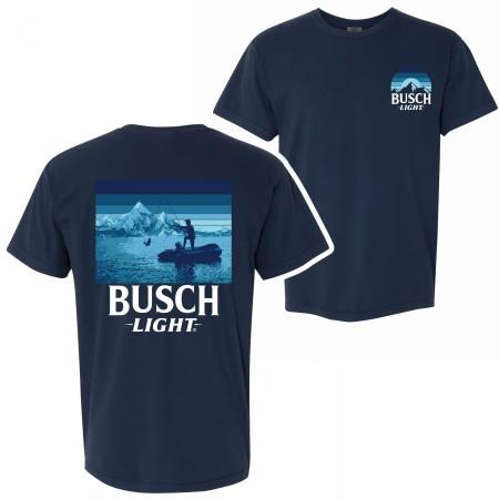 Busch Light Fishing Front and Back Print T-Shirt Hoodie, Sweatshirt | RetroVerseTees.com