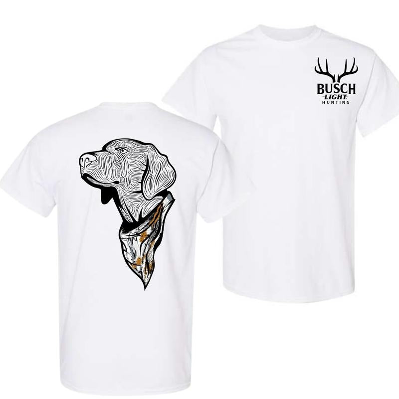 Busch Light Hunting Dog Camo Bandana Shirt - 2 Sided Hoodie, Sweatshirt | RetroVerseTees.com