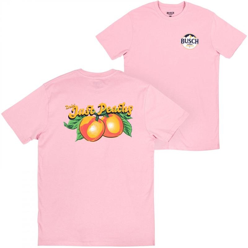 Busch Light Just Peachy Front and Back Print T-Shirt Hoodie, Sweatshirt | RetroVerseTees.com
