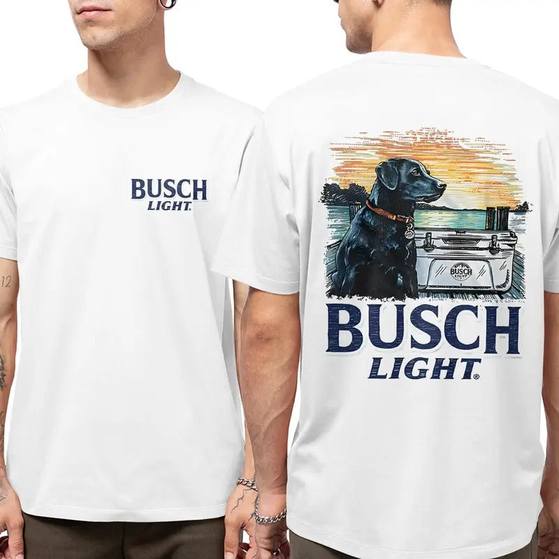 Busch Light Lake Buddy T-Shirt, Busch Light Dog T-shirt, Men's Vintage Tees, Sarcastic Humor T-shirts, Shirt For Women,...