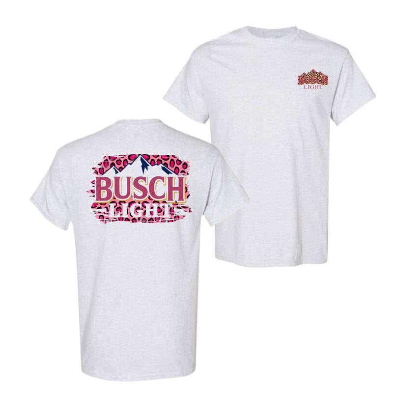 Busch Light Leopart 2-sided T-shirt, Busch Light T shirt Full Color For Women Hoodie, Sweatshirt | RetroVerseTees.com